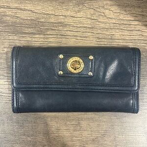 Marc by Marc Jacobs Black Wallet with Gold Accents